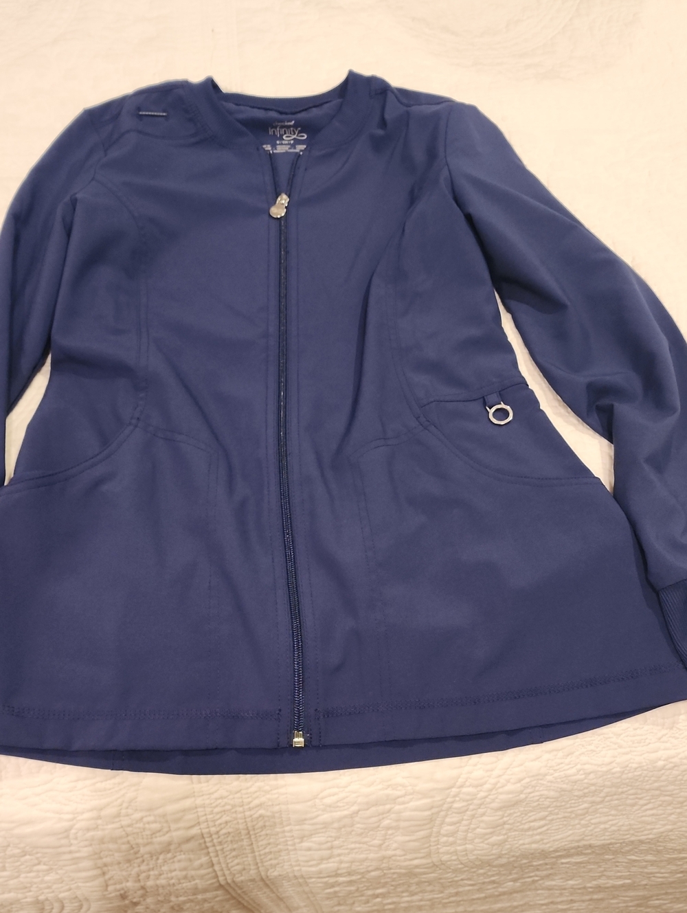 Cherokee Deep Blue Scrub Zip Jacket